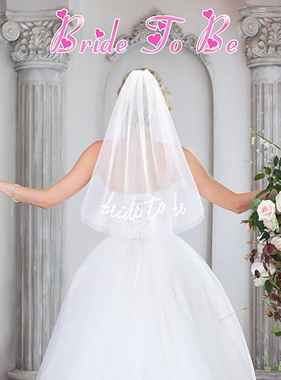 Bride To Be Embroidered Veil – Bridal Shower Headband