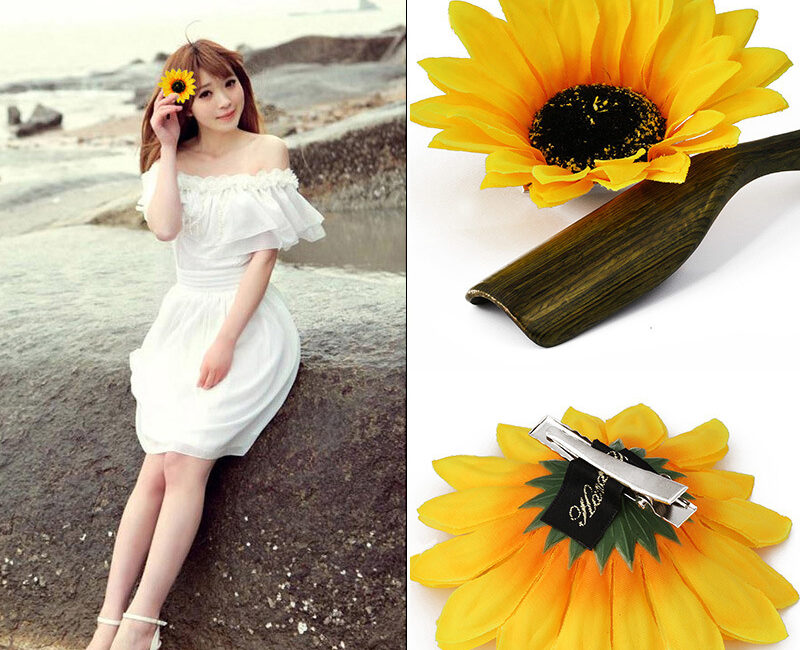 SUNFLOWER Barrettes Girls Fashion